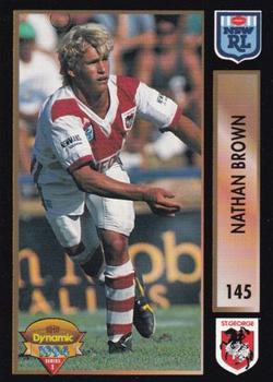 1994 Dynamic Rugby League Series 1 #145 Nathan Brown Front